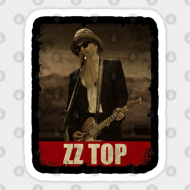 ZZ Top - New RETRO STYLE Sticker by FREEDOM FIGHTER PROD